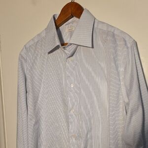 Suitsupply Modern Slim Fit Dress Shirt 16 Neck 34.5 Sleves Navy Stripe  Perfect